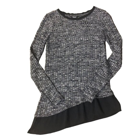 Simply Vera Vera Wang Blouse Womens XS Used Black Gray - Picture 5 of 16